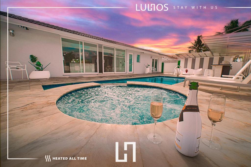 Ferienhaus Luxurious With Bbq, Hot Tub, Heated Pool & Wifi - L36 Miami